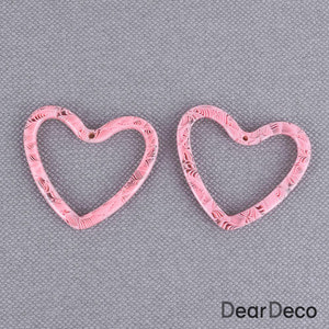 셀룰로이드 하트링(폭29mm)핑크(1개)귀걸이만들기재료 귀여운귀걸이펜던트 e1802-01