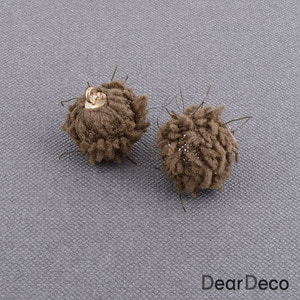 양털방울펜던트(브라운)(1개)귀걸이재료,귀여운 악세사리부자재1808-27
