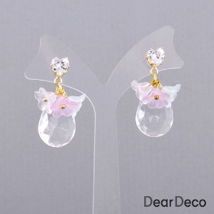 [디자인샘플]아크릴 드롭 5잎꽃 귀걸이만들기 1912diy32