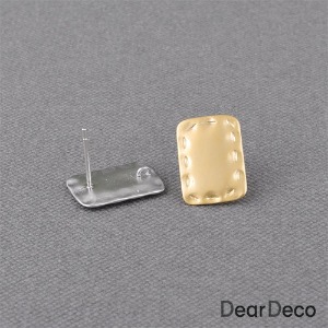 스티치 사각귀걸이 은침 고급무광(1쌍) 귀걸이재료 부자재 m2002-21