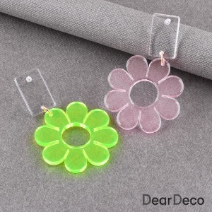 [디자인샘플]아크릴 귀여운8잎꽃 귀걸이만들기(색상선택) 2008diy11