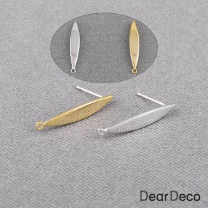 뾰족오벌 귀걸이 은침(1쌍)귀걸이재료 악세사리부자재 m2010-53