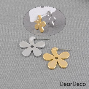 귀여운 5잎꽃귀걸이 무니켈침(1쌍)패션주얼리 완제품 m2102-16