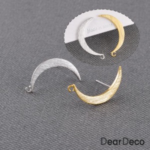 초승달 귀걸이 은침(좌우1쌍) 귀걸이부자재 다양한파츠연결 m2111-02