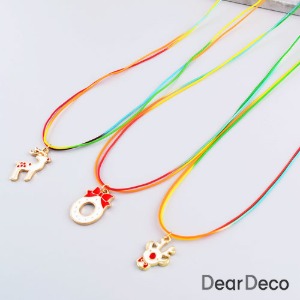 [디자인샘플-재료구매]다색매듭끈 길이조절 목걸이만들기(크리스마스펜던트) diy2112-05