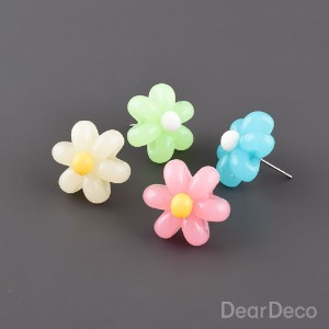 [디자인샘플-재료구매]6잎통통꽃 귀걸이만들기(1)(색상선택) diy2211-12