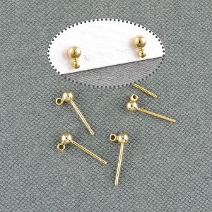 미니 라운드볼 귀걸이 무니켈침(고리I방향) (1쌍) 부자재 m2109-18