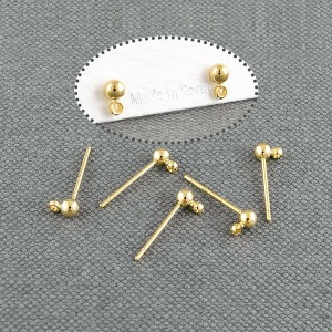 미니 라운드볼 귀걸이 무니켈침(고리O방향) (1쌍) 부자재 m2109-17
