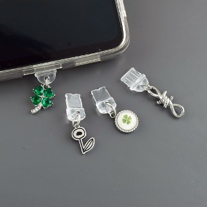[디자인샘플-재료구매] 핸드폰 먼지마개 만들기(취향대로 펜던트 선택) diy2404-02