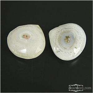 A급 솔라퀄츠 로즈컷③(15mm 2개)원석 귀걸이재료 악세사리부자재 g0706-04