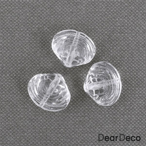 글라스조개모양 투명(2개)귀걸이재료 악세사리부자재 e1804-24