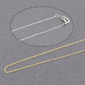 실버 125커브체인목걸이(폭0.8mm 길이45cm) (1개) 얇은여자은목걸이 s1808-11
