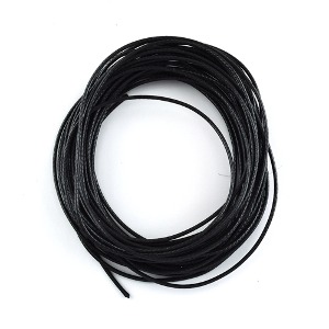 매듭끈 폴리 치즈끈 블랙 팔찌 스트랩재료(약1mm) (약450cm) e2402-05